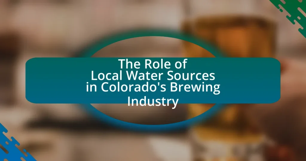 The Role of Local Water Sources in Colorado’s Brewing Industry