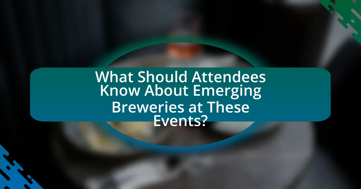 What Should Attendees Know About Emerging Breweries at These Events?